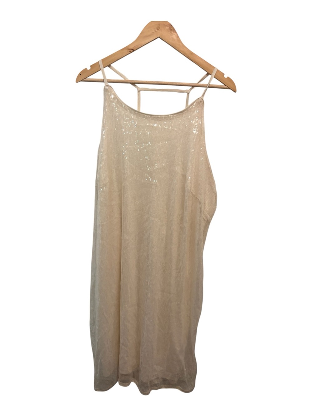 a new day Cream Sequin Midi Dress